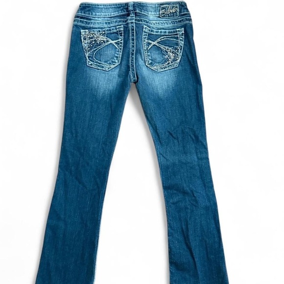 Silver Jeans Tuesday Bootcut Women's Jeans W28L31 MidRise Distressed Embellished - Picture 2 of 6